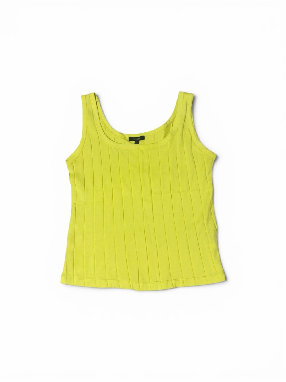 Massimo Dutti Lime Ribbed Tank Top - Picture 2 of 3